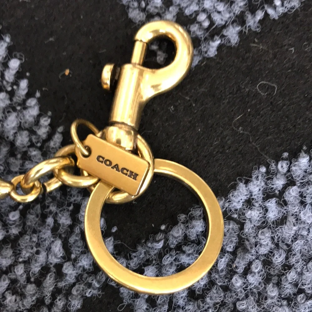 Coach Red Glitter Cherry Charm Keychain with Gold-Tone Hardware - Picture 3 of 3